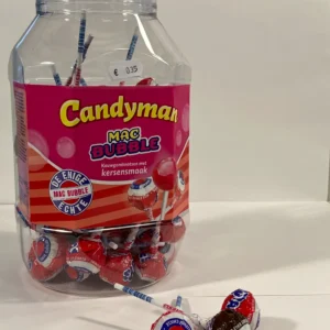 Candyman mac bubble lolly kersensmaak