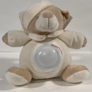 Knuffelbeer met lampje in buik (wit)